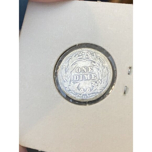 1912 D Barber Dime    VERY GOOD + Cardboard Protector - Picture 6 of 7